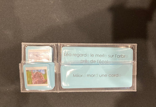 Série bleu Montessori pochettes des phrases