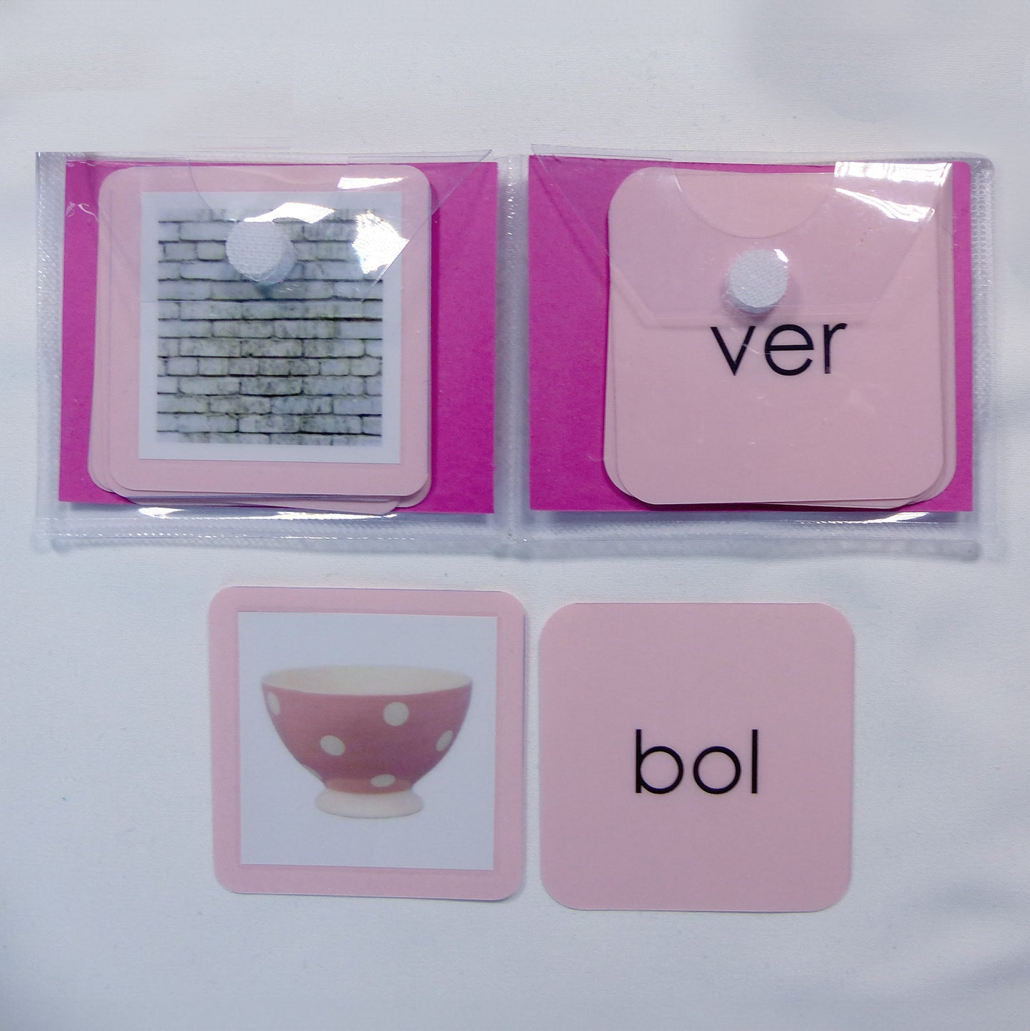 Série rose Montessori pochette de mots