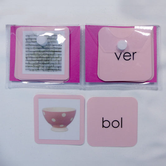 Série rose Montessori pochette de mots