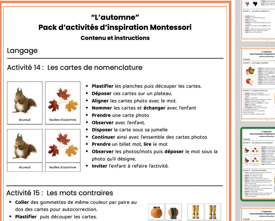 Pack d’Activités « L’Automne »