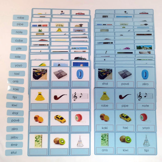 Série bleu Montessori 18 planches